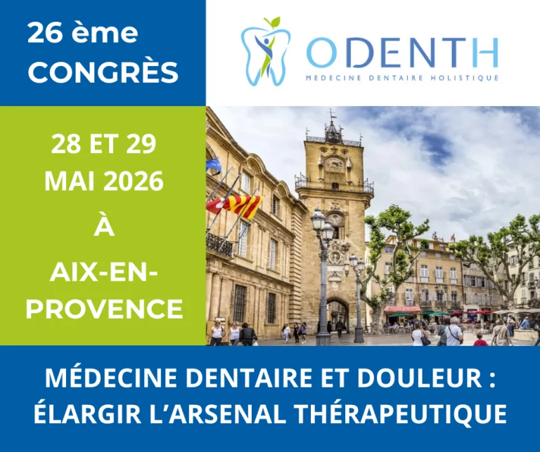 Les 28 et 29 mai 2026, participez au congrès ODENTH à aix en provence
