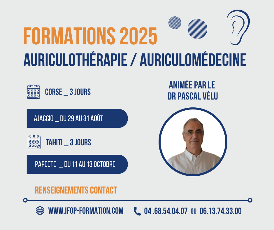 Formation Corse et Tahiti Auriculothérapie et Auriculomédecine par L'ifop
