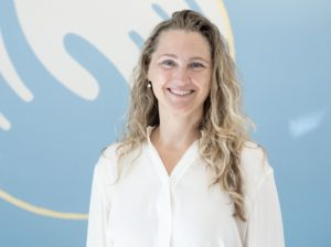 The teacher Rikke Godthjælp for the auriculotherapy course in romania