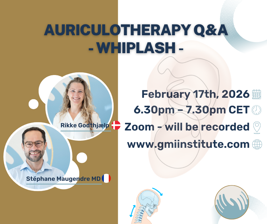 These Q&A sessions will focus on how auriculotherapy can support the treatment of whiplash.
