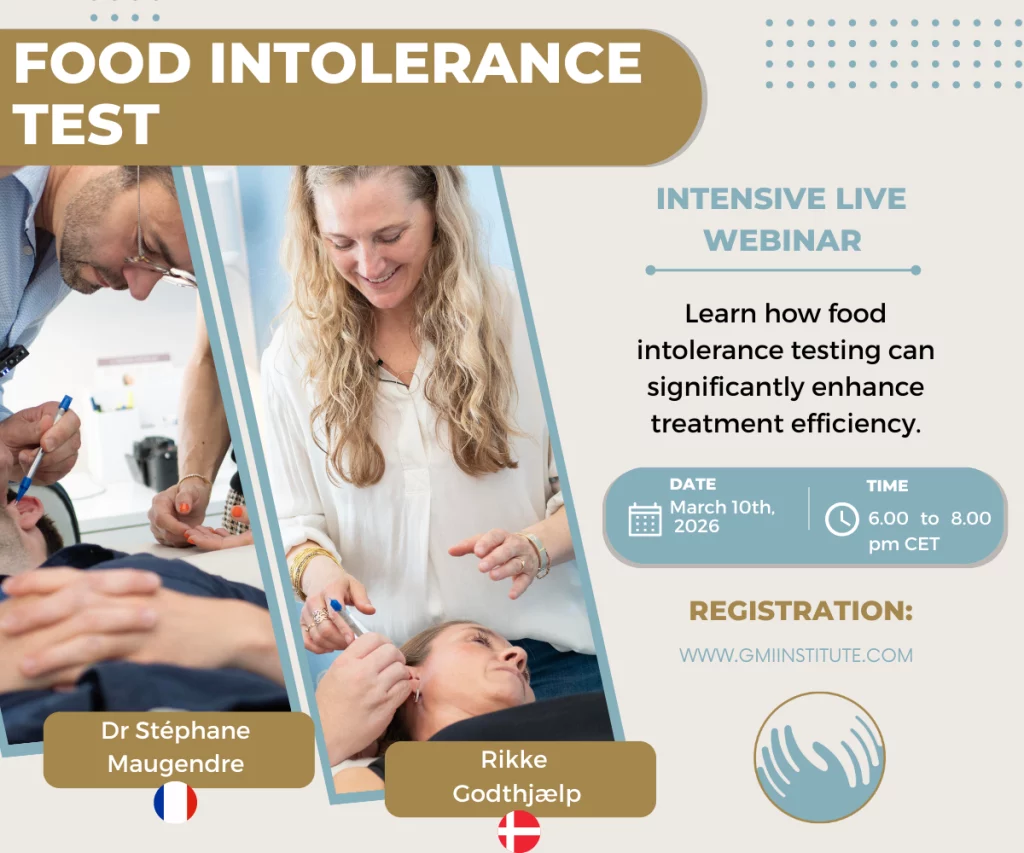 Food intolerance test _ Intensive live webinar by GMI Institute. Date : March 10th, 2026. 6.00 pm to 8.00 pm CET