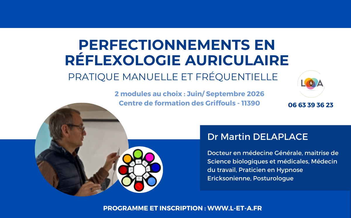 Lire la suite à propos de l’article Perfectionnement en réflexologie auriculaire _ Dr DELAPLACE