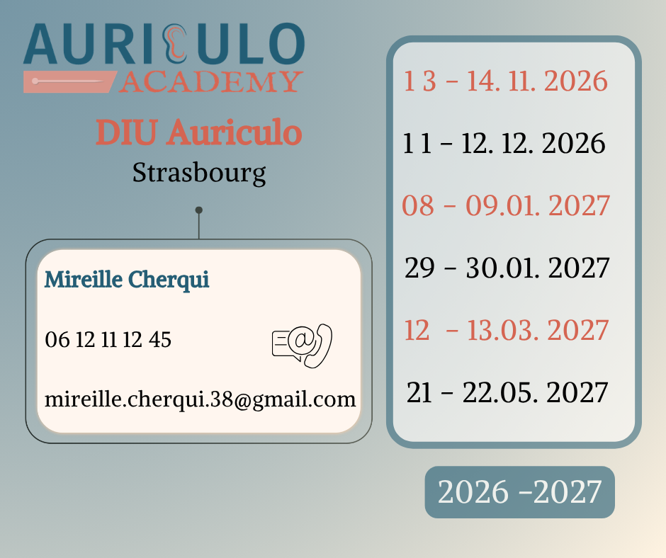 Programme d'auricolthérapie du DIU 2026-2027