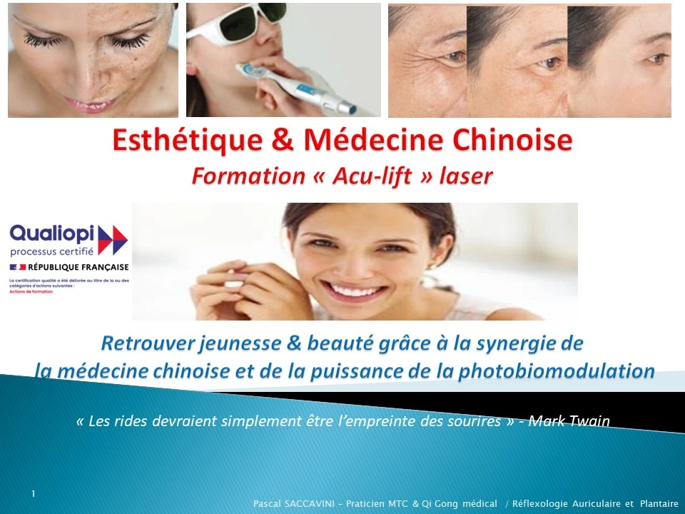 Formation Acu-Lift laser Premio 32 - esthétique et médecine chinoise, protocole anti-âge par photobiomodulation