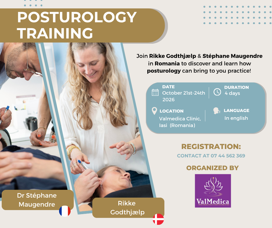 Posturology course in Romania from October 28 to November 1, in English with Romanian translation by Rikke Godthjælp and Stefane Maugendre