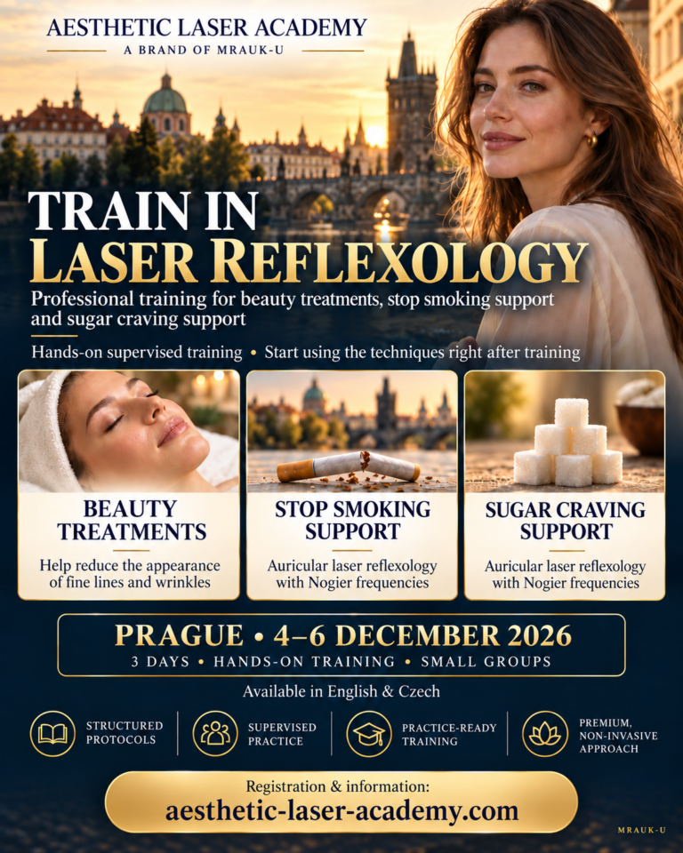 Prague, 4-6 Dec 2026: hands-on laser reflexology training with Sedatelec's Premio laser and Nogier frequencies.